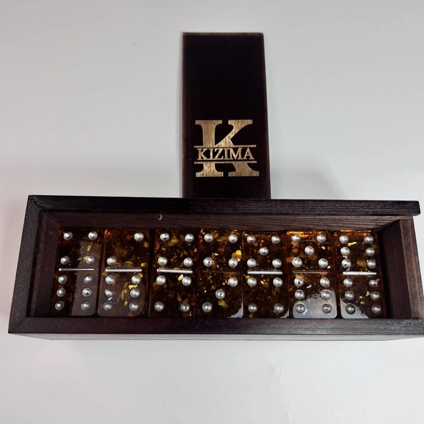 Baltic Amber Domino Set, Double-6
