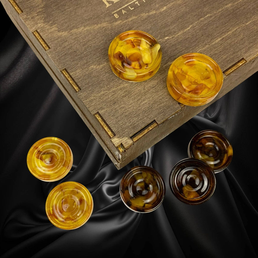 Baltic Amber Backgammon & Checkers Pieces
