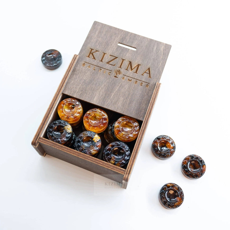 Baltic Amber Backgammon & Checkers Pieces
