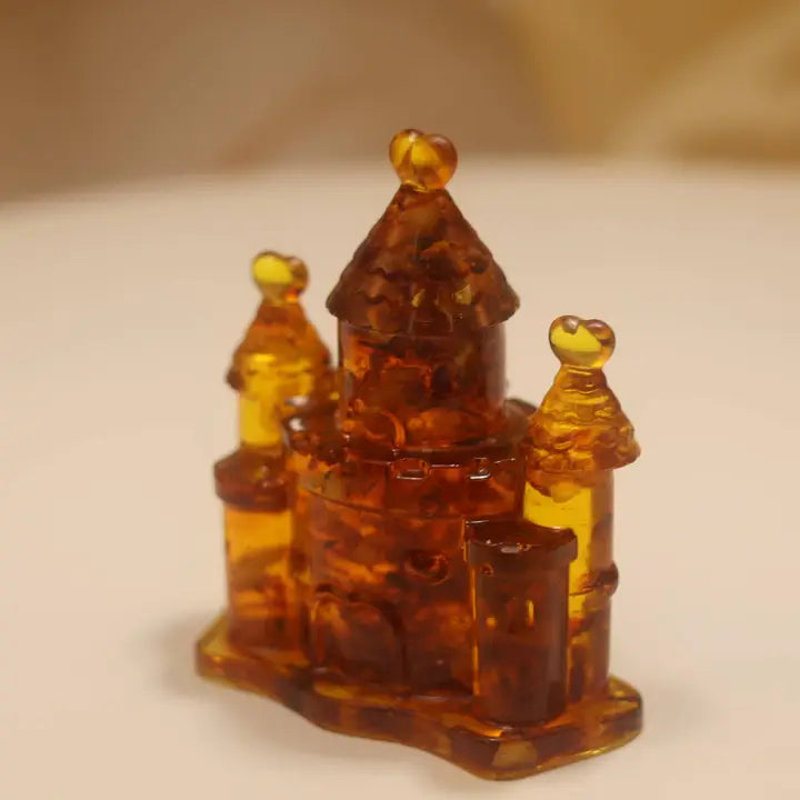 Castle Baltic Amber Figurine