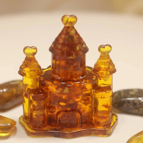 Castle Baltic Amber Figurine