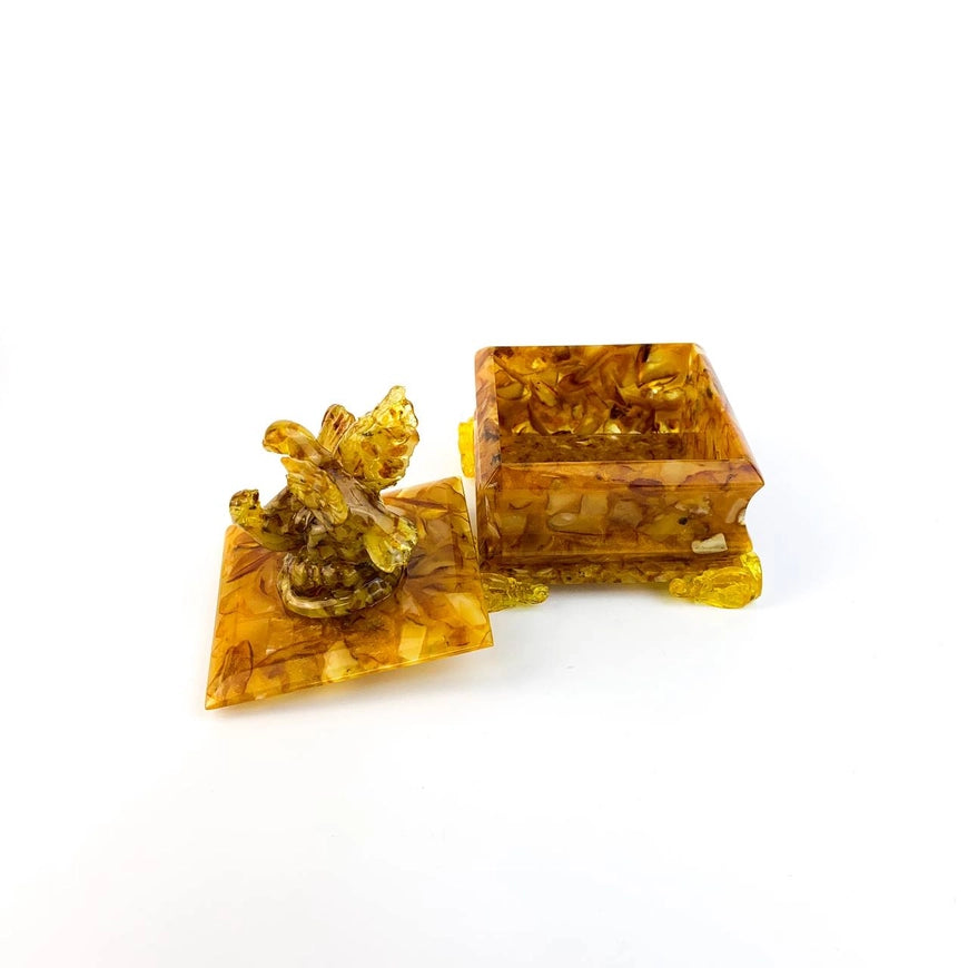Doves Baltic Amber Jewelry Box