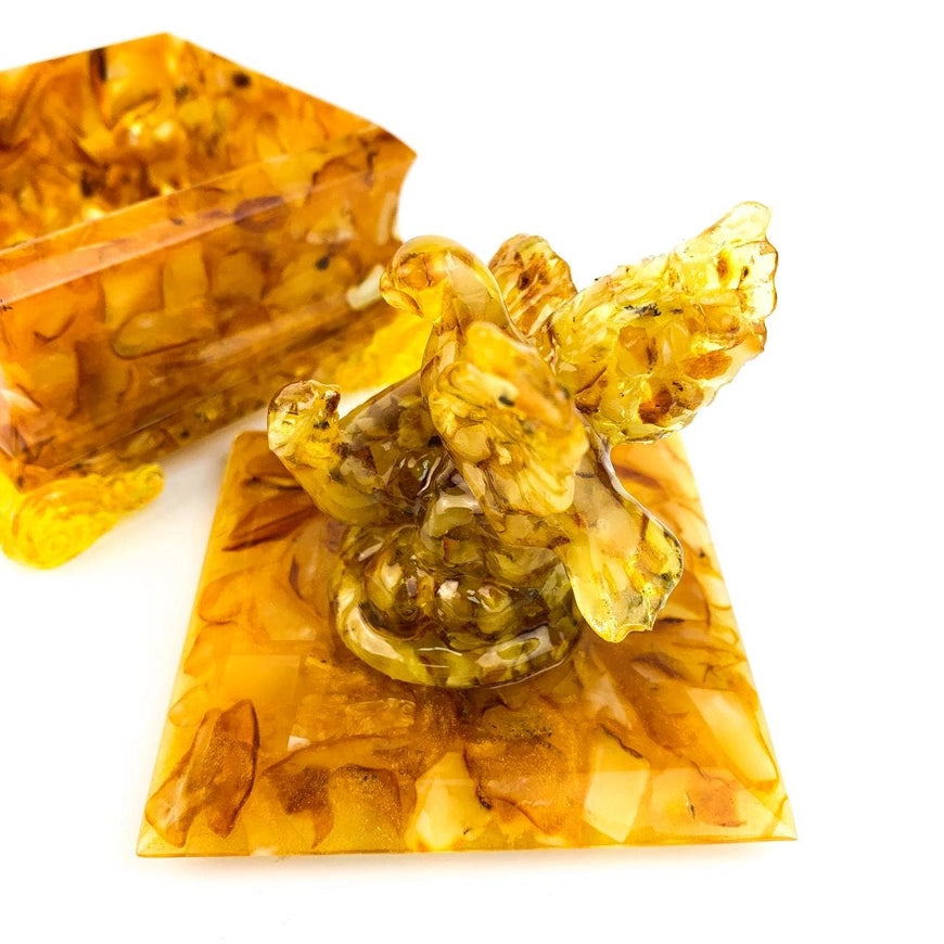 Doves Baltic Amber Jewelry Box