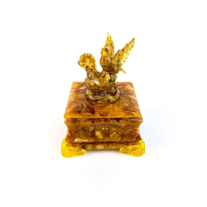 Doves Baltic Amber Jewelry Box