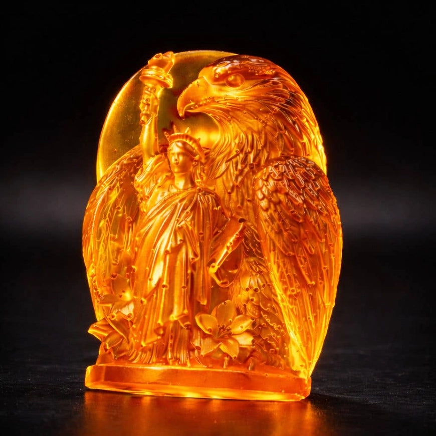 Eagle & Liberty Baltic Amber Statue