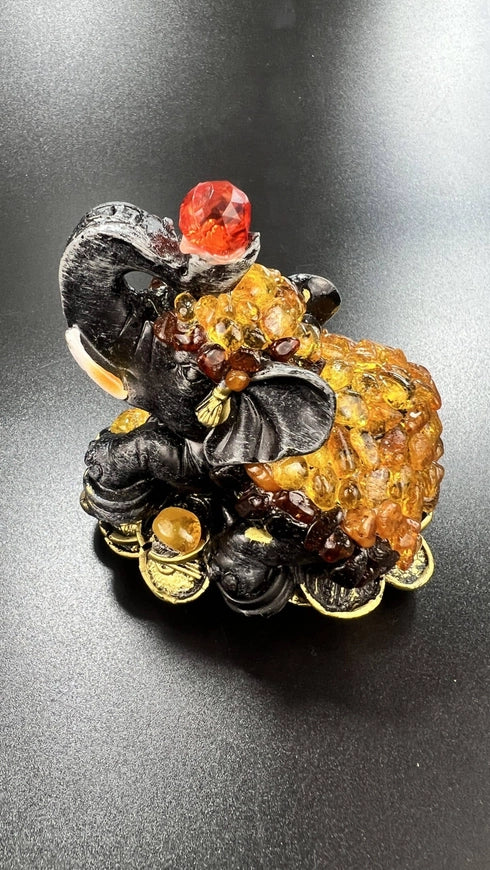 The Money Elephant Baltic Amber Figurine