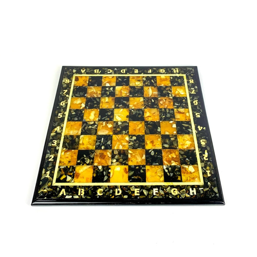 Exclusive Baltic Amber Chess Set with Board