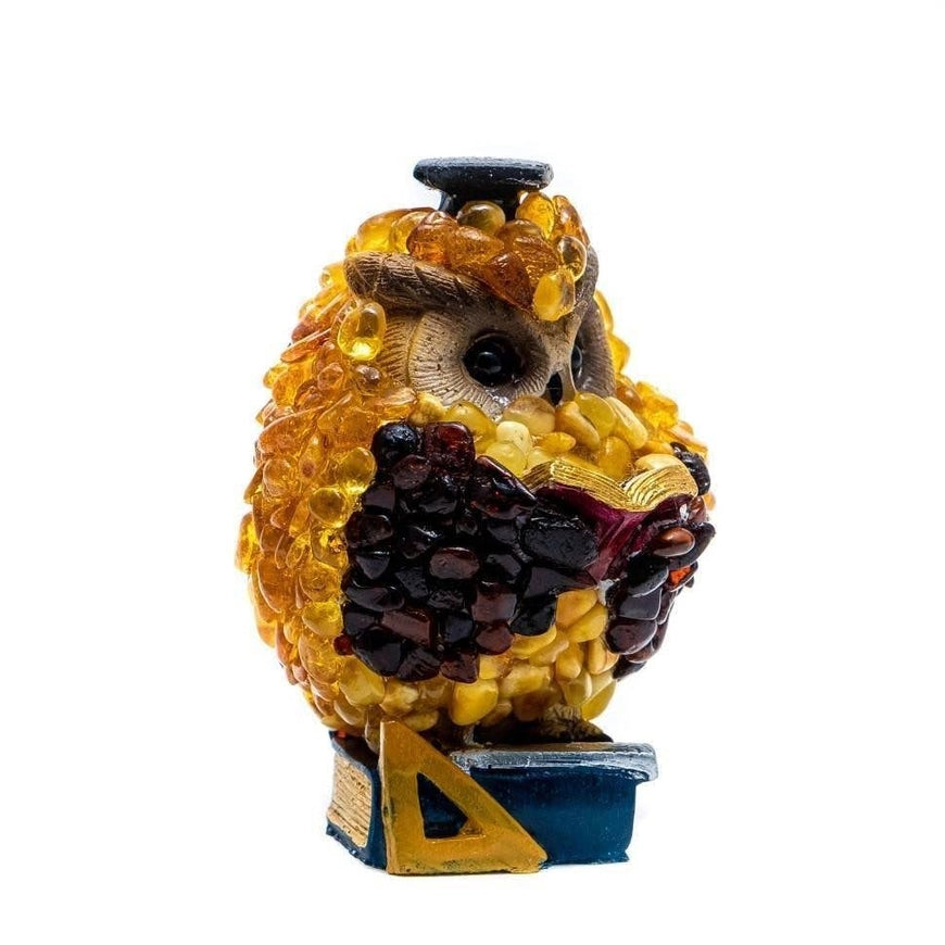 Genuine Owl Baltic Amber Figurine