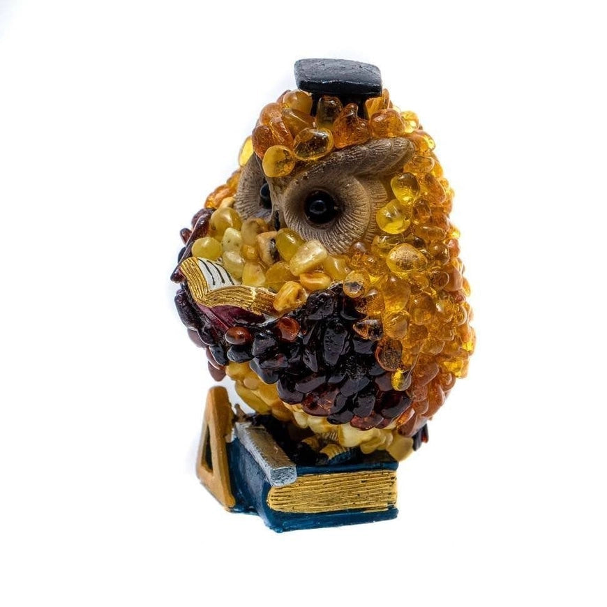 Genuine Owl Baltic Amber Figurine