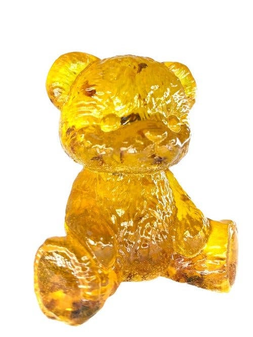 Golden Bear Baltic Amber Figurine