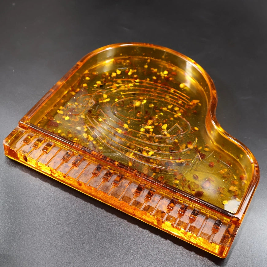 Grand Piano Baltic Amber Jewelry Box