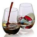 Hand Painted Stemless Wine Glasses Set of Two