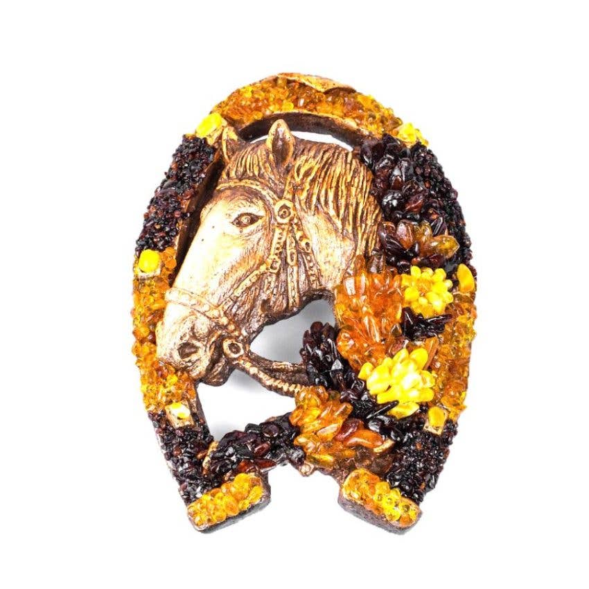 Horseshoe Baltic Amber Talisman