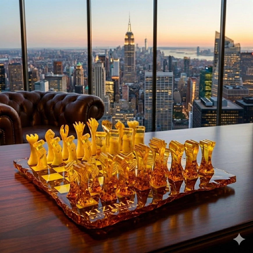 Königsberg Grand Amber Chess Set
