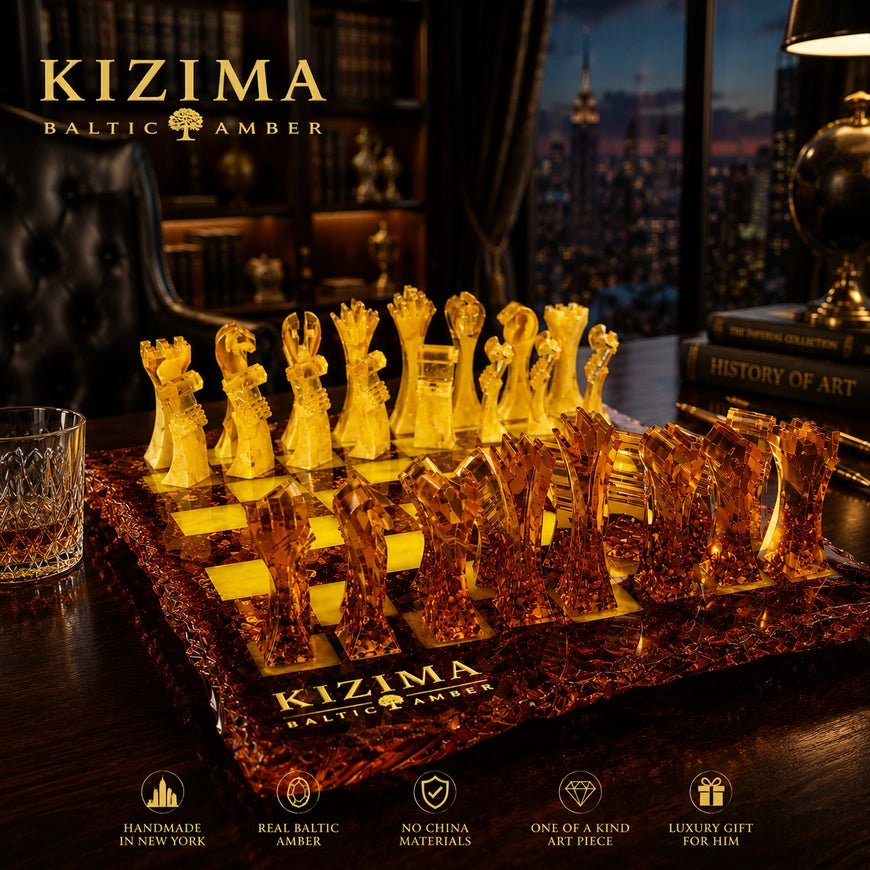 Königsberg Grand Amber Chess Set