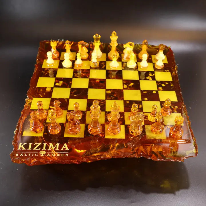 Königsberg Imperial Large Baltic Amber Chess Set