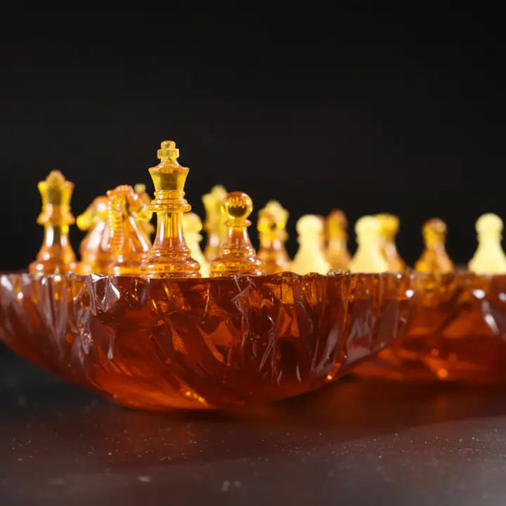 Königsberg Imperial Large Baltic Amber Chess Set