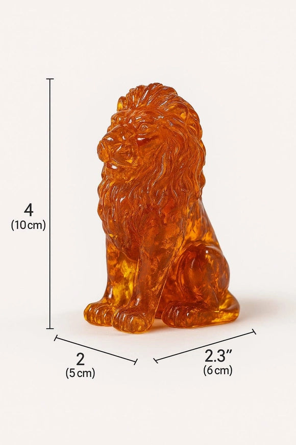 Leo Zodiac Lion Baltic Amber Figurine