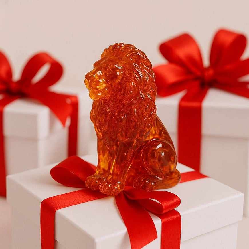 Leo Zodiac Lion Baltic Amber Figurine