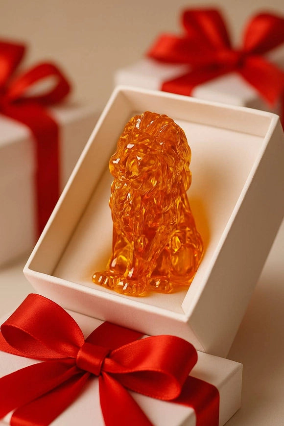 Leo Zodiac Lion Baltic Amber Figurine