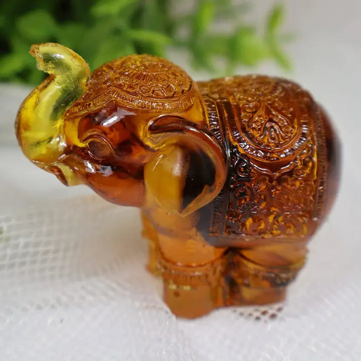 Lucky Elephant Baltic Amber Figurine