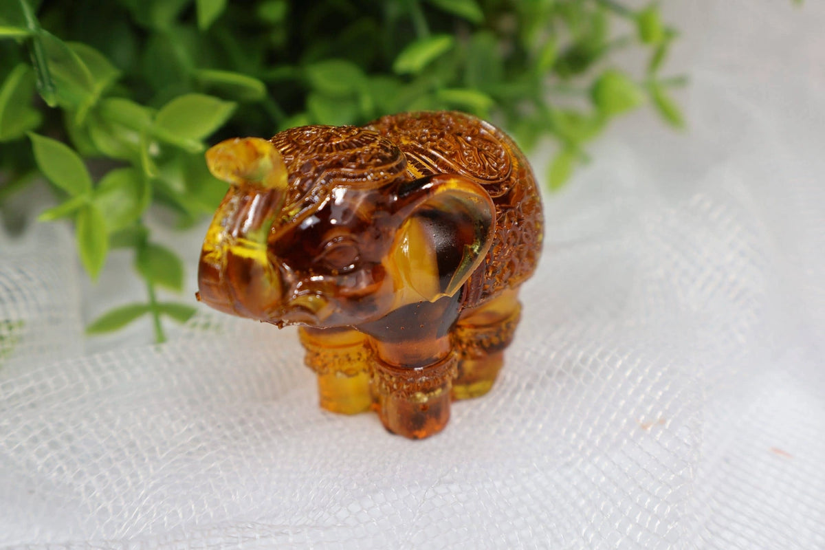 Lucky Elephant Baltic Amber Figurine