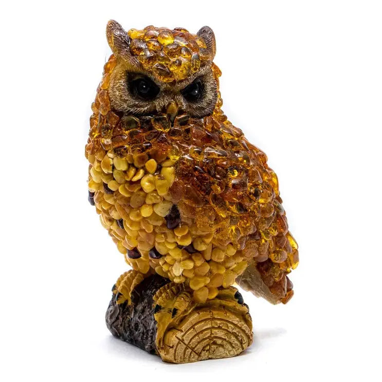 Luxurious Owl Baltic Amber Figurine