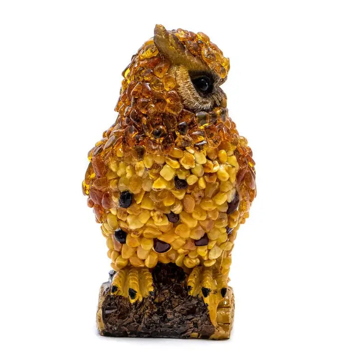 Luxurious Owl Baltic Amber Figurine