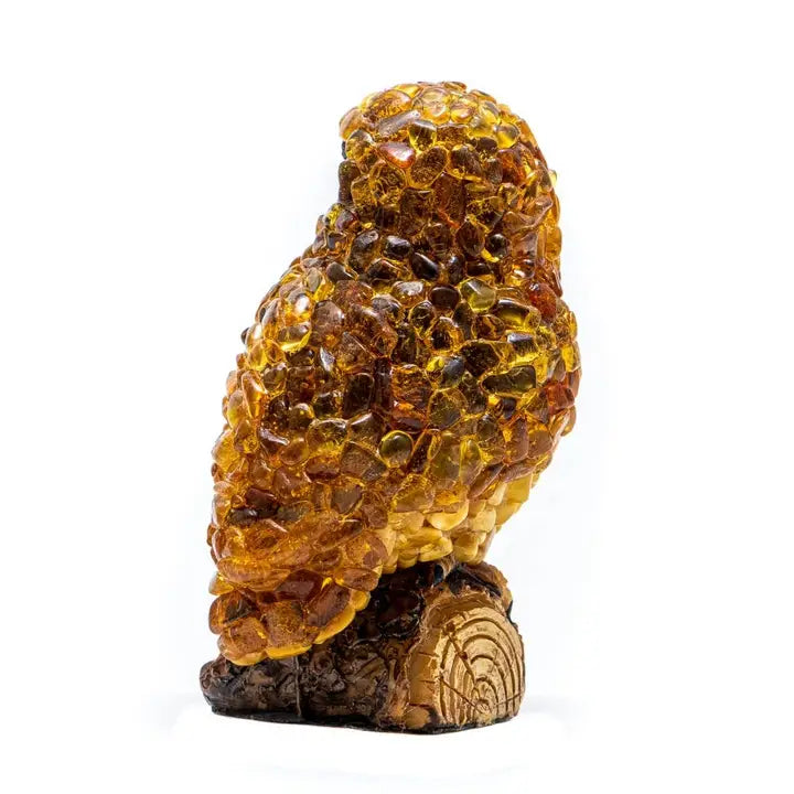 Luxurious Owl Baltic Amber Figurine
