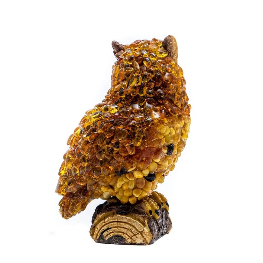 Luxurious Owl Baltic Amber Figurine