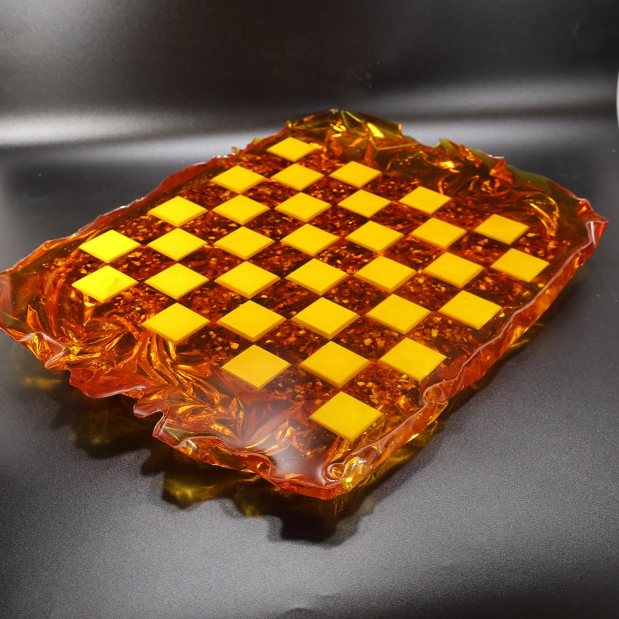 Manhattan Skyline Baltic Amber Chess Set