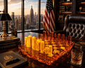 Manhattan Skyline Baltic Amber Chess Set