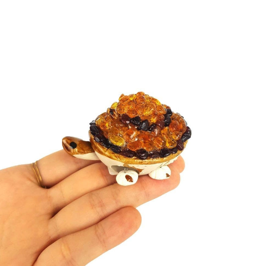 Movable Turtle Baltic Amber Figurine