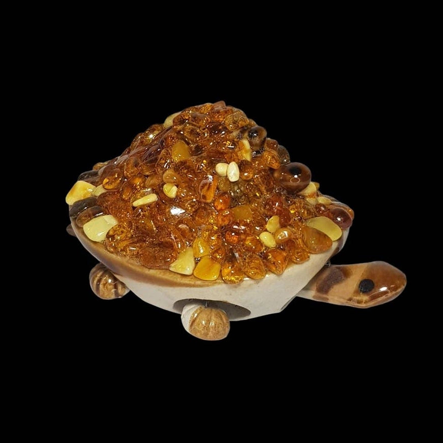 Movable Turtle Baltic Amber Figurine