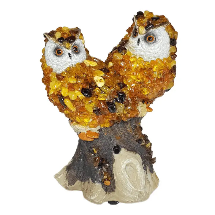 Musical Owl Baltic Amber Figurine