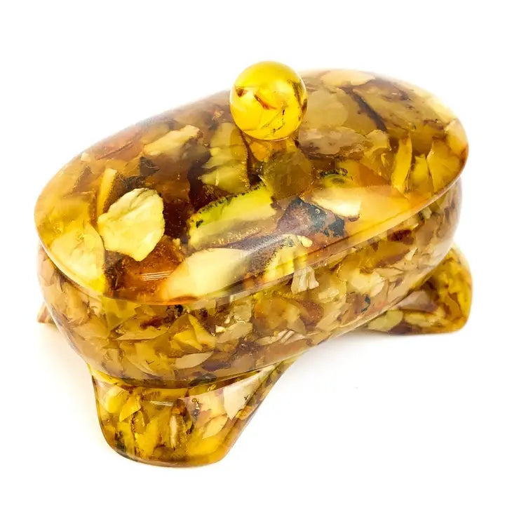 Oval Keepsake Baltic Amber Jewelry Box