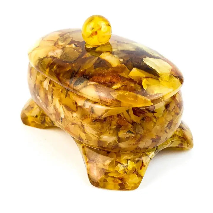 Oval Keepsake Baltic Amber Jewelry Box