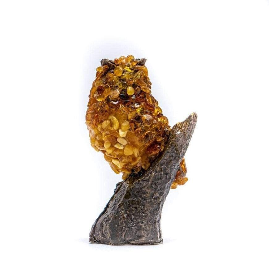Owl Decor Baltic Amber Figurine