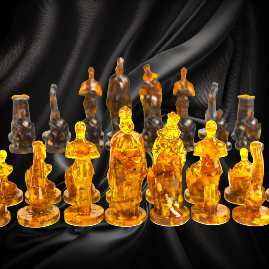 Teutonic Knights Baltic Amber Chess Set