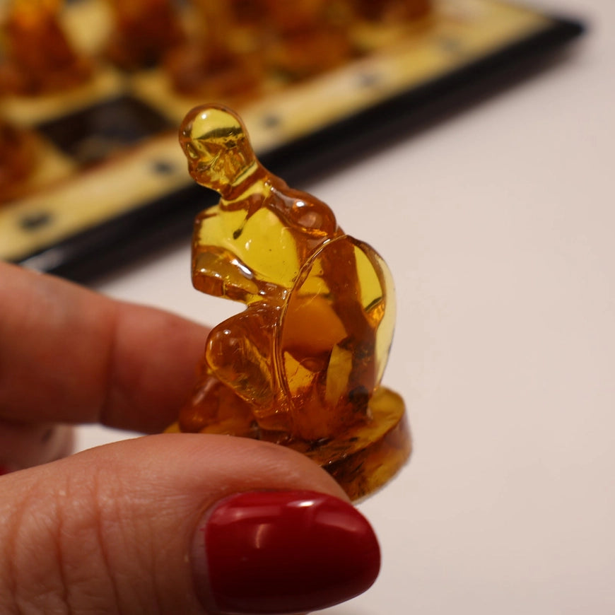 Teutonic Knights Baltic Amber Chess Set