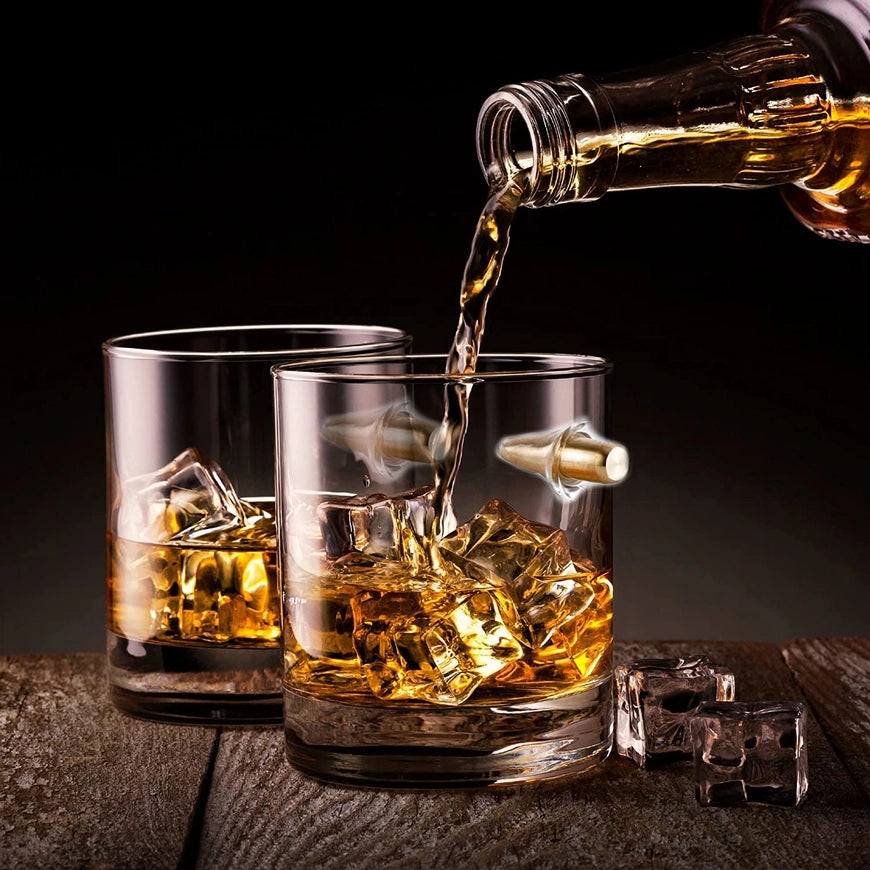 Bullet Infused Whiskey Glass