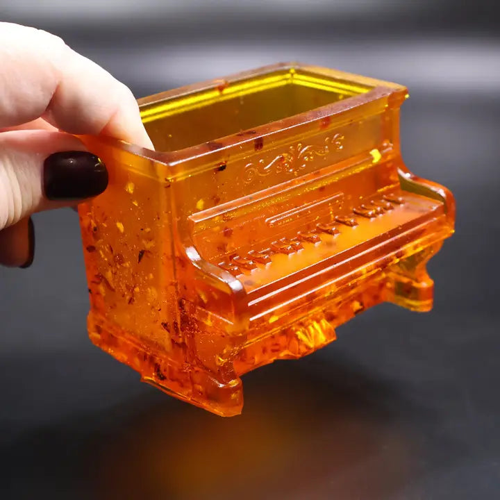 Upright Piano Baltic Amber Figurine