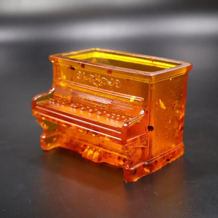 Upright Piano Baltic Amber Figurine