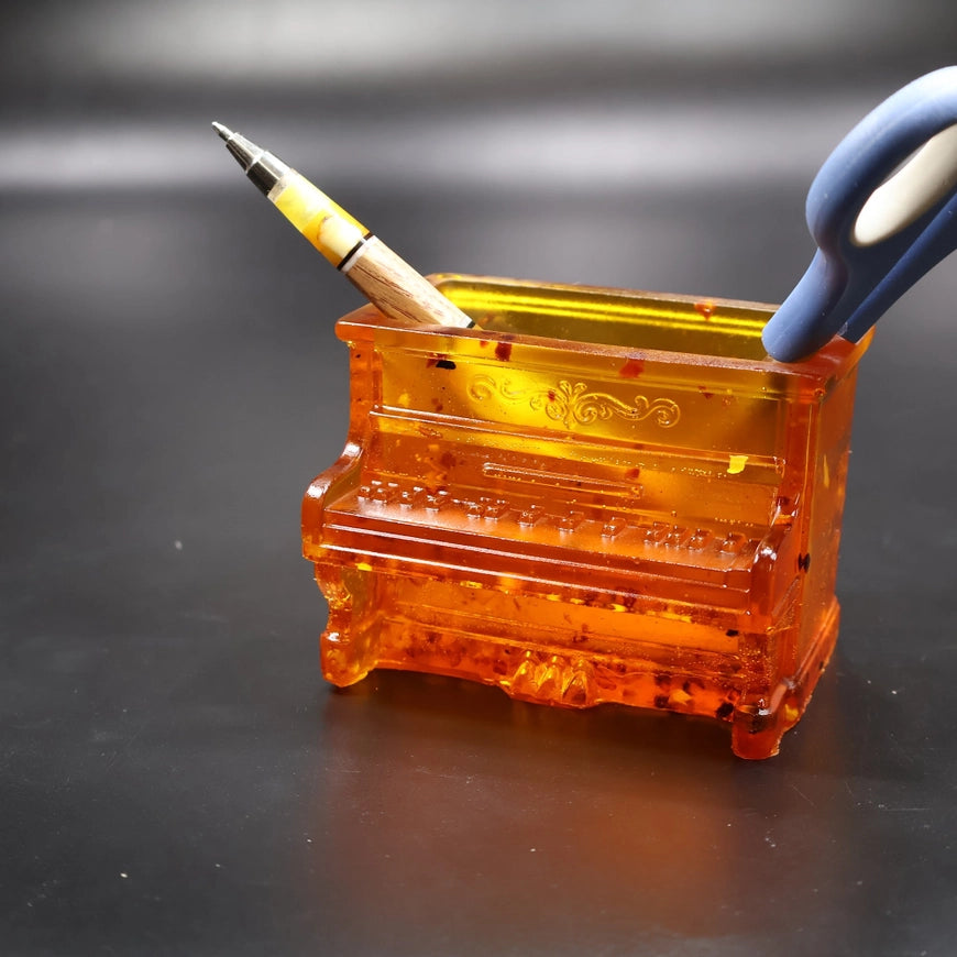 Upright Piano Baltic Amber Figurine