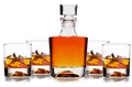 Whiskey Decanter & 4 Whiskey Glasses Set